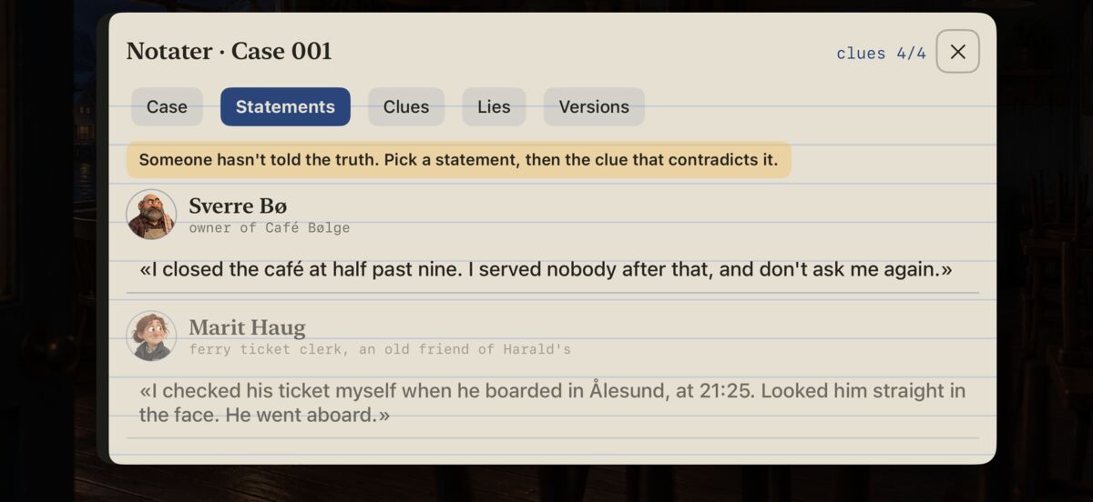 The notebook: witness statements, word for word
