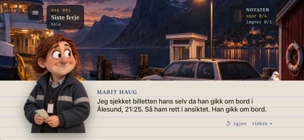 Avhør på kaia: billettøren Marit Haug
