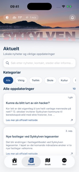 Nyheter og oppdateringer fra kommunen