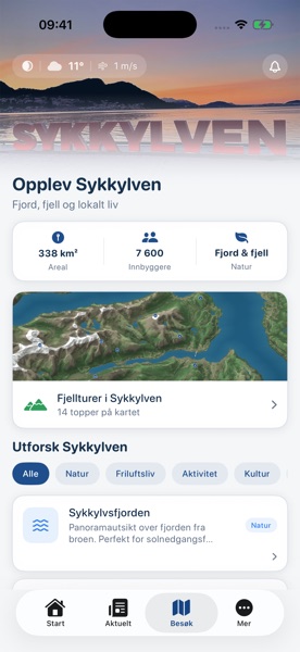 Opplev Sykkylven med kart og fjellturer